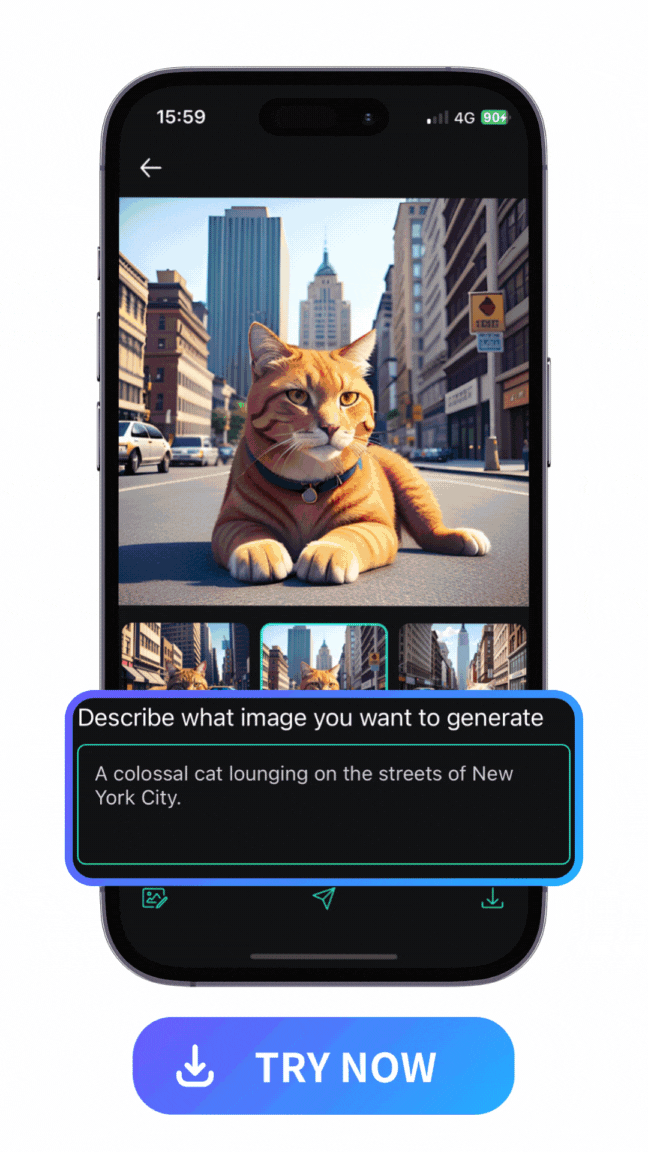 WhatsApp status idea of AI generated images made with PhotoDirector